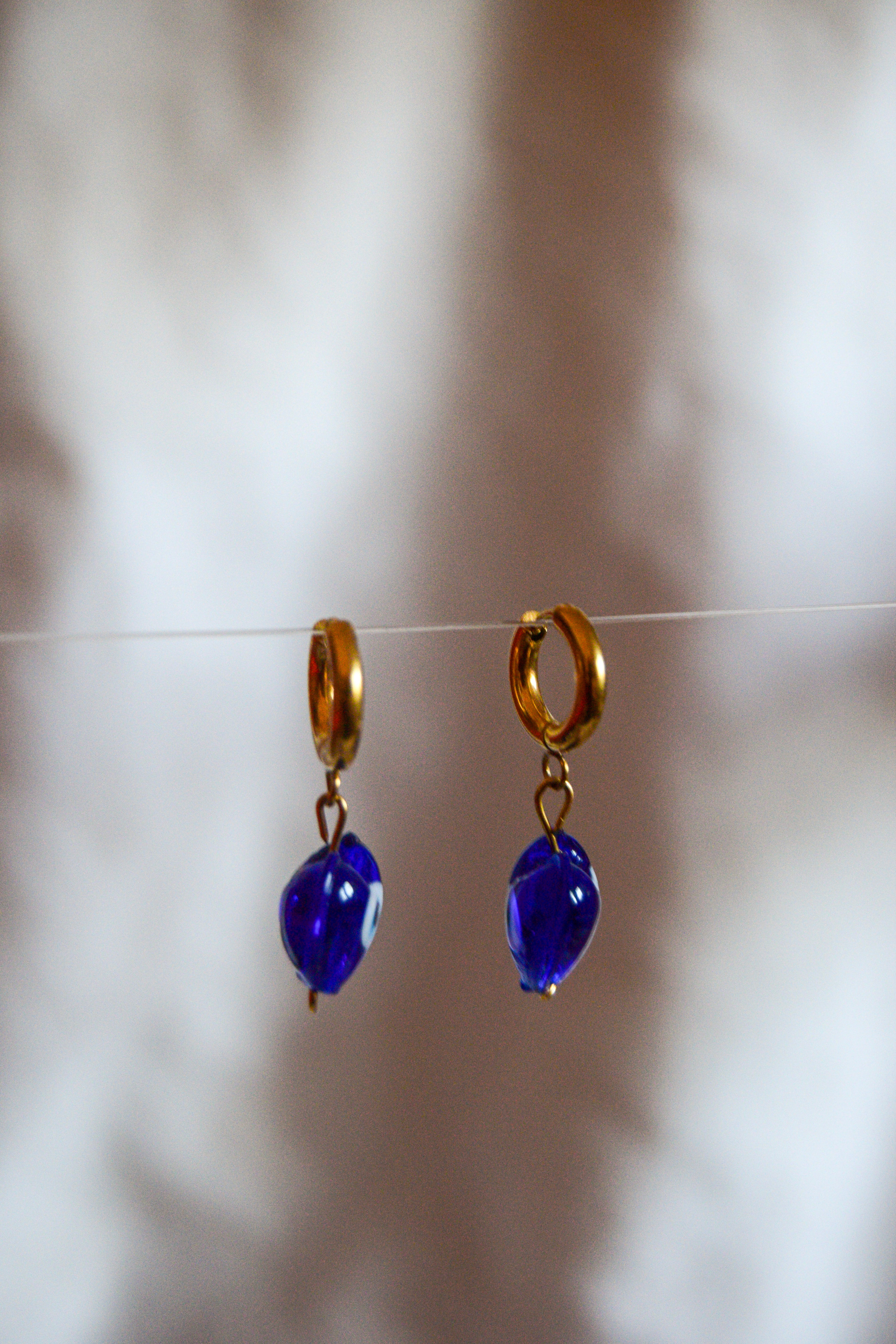 Brincos Coração Olho Turco