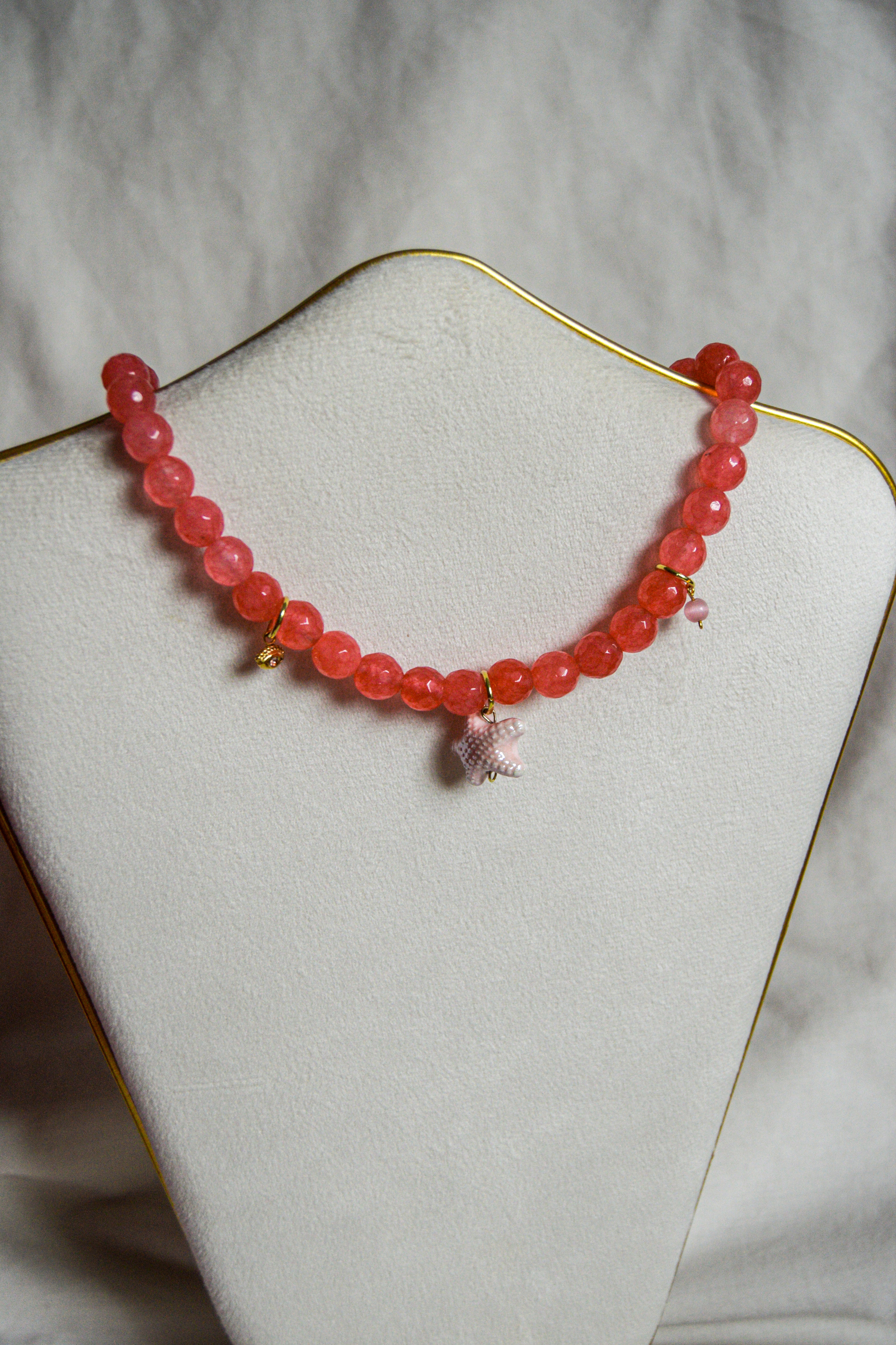 Bubble necklace rosa