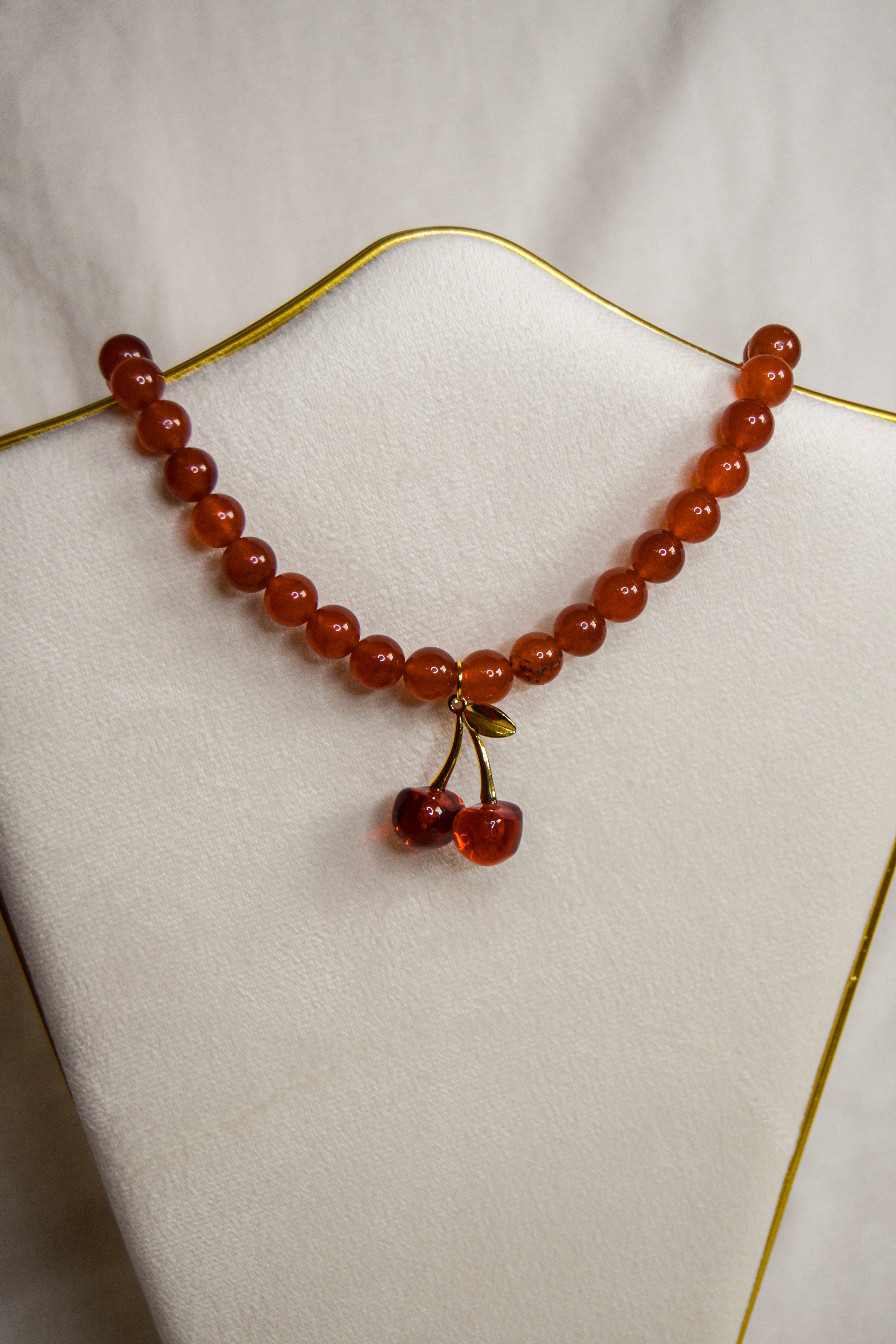 Bubble necklace cereja