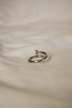 Anel prateado prego