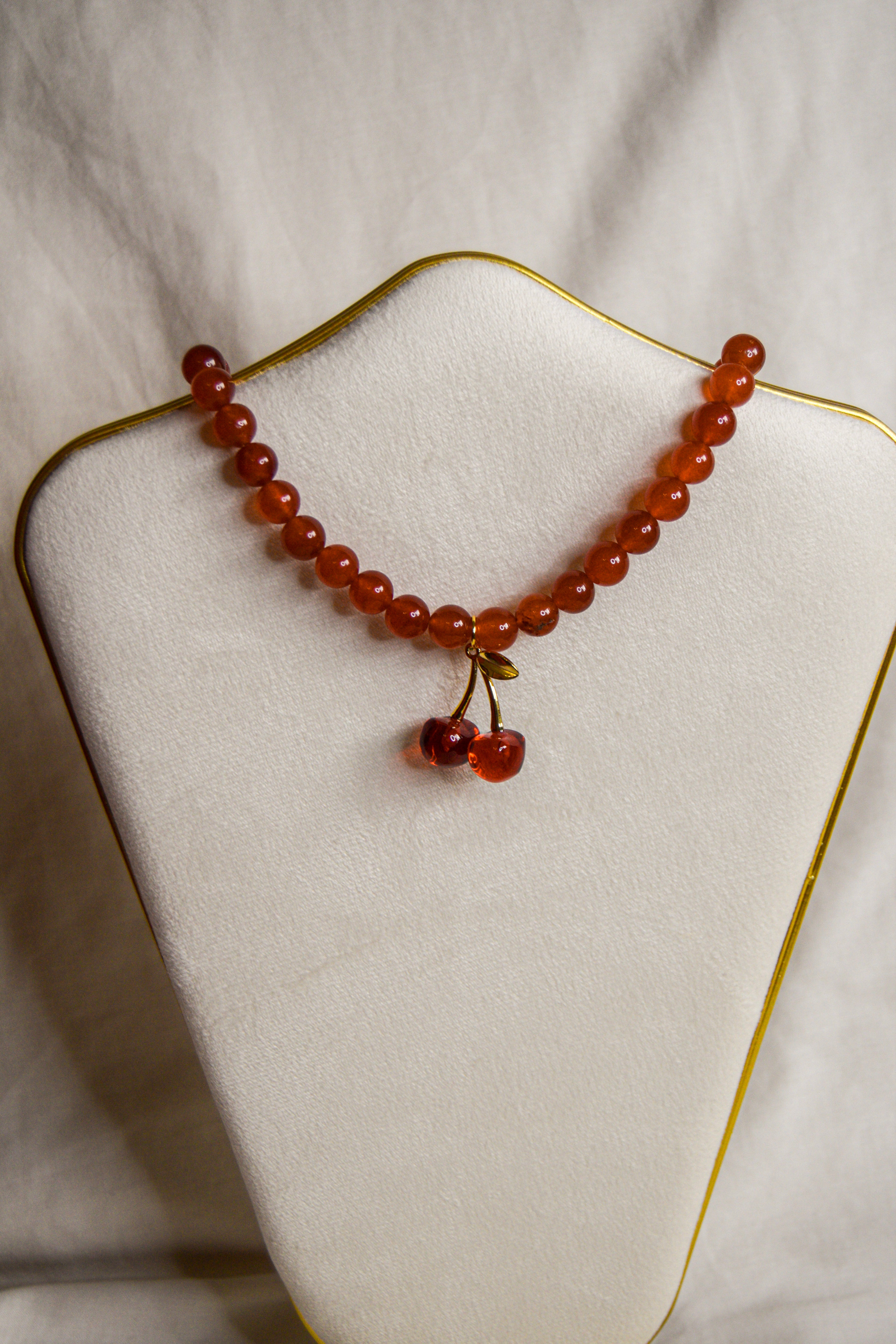 Bubble necklace cereja