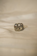 Anel prateado corrente