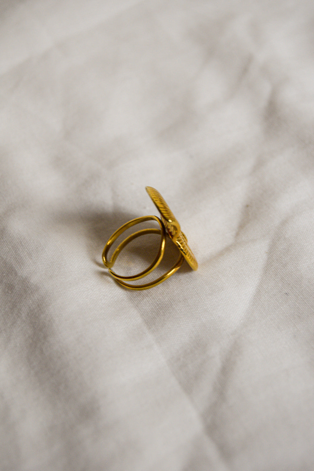 Anel dourado Concha Grande