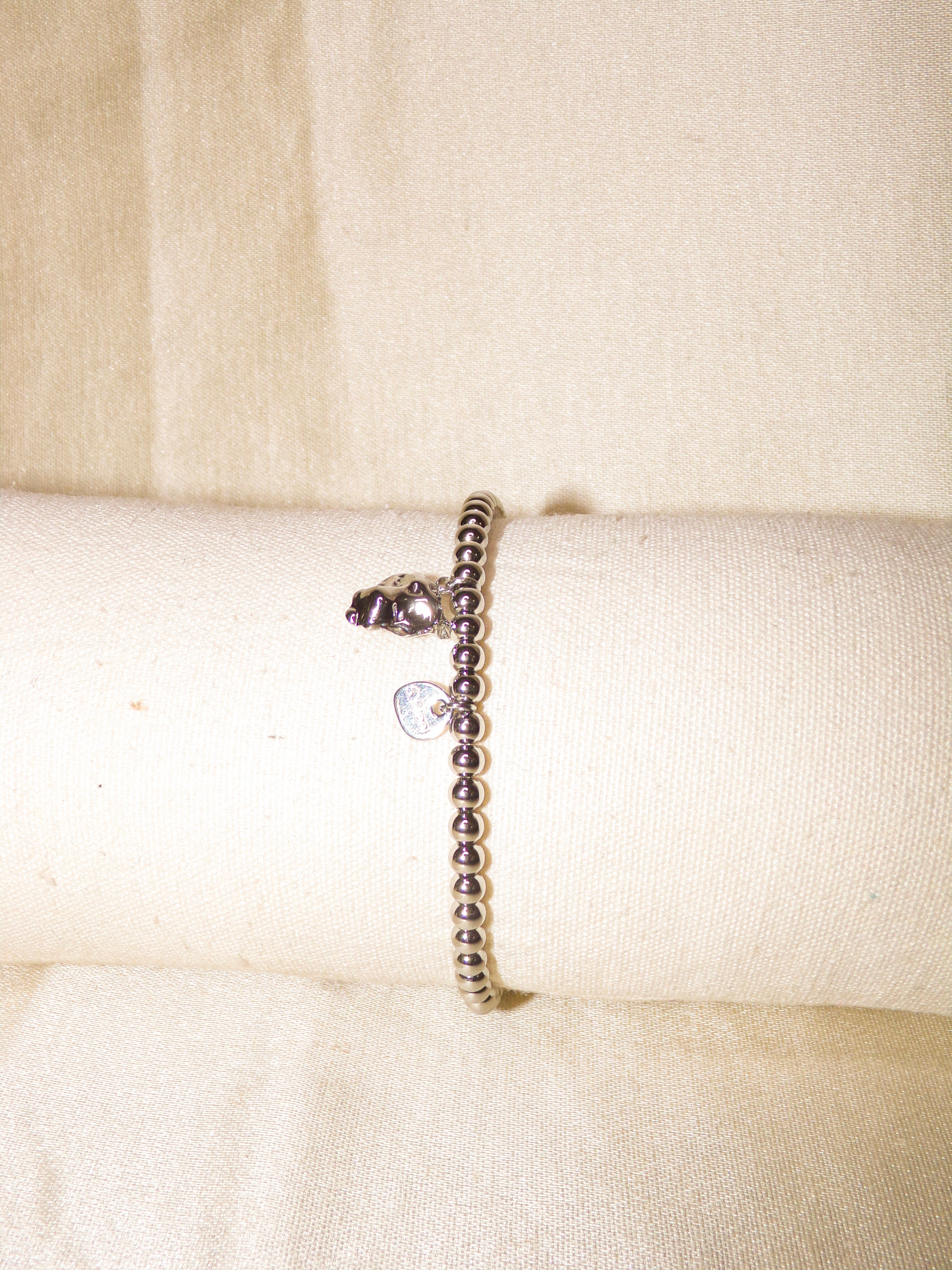 Pulseira prateada tigre