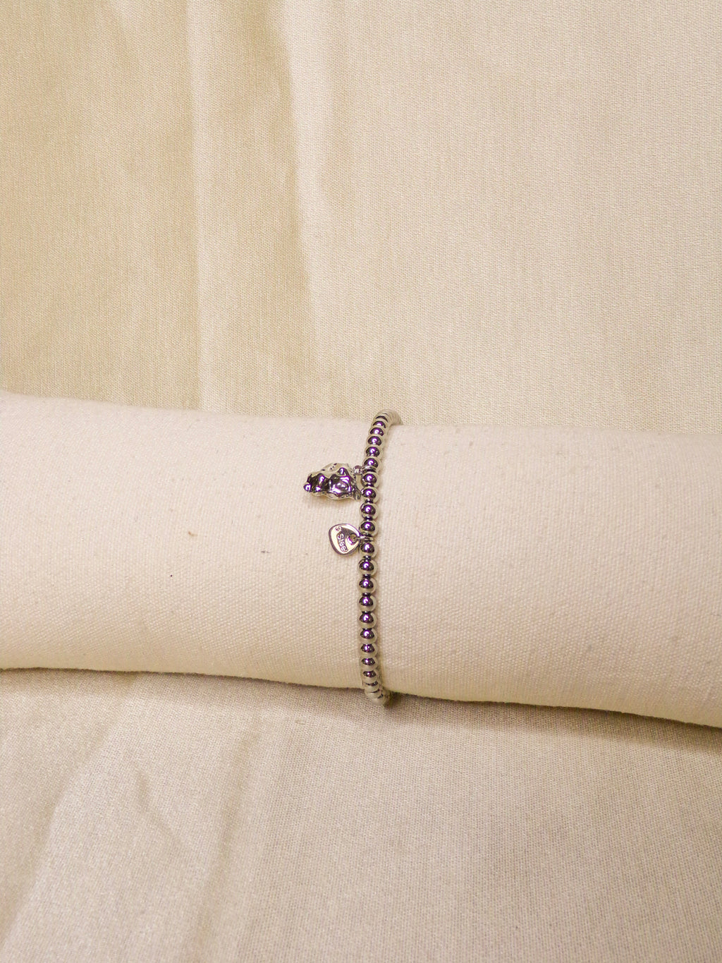 Pulseira prateada tigre