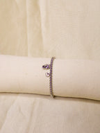 Pulseira prateada tigre