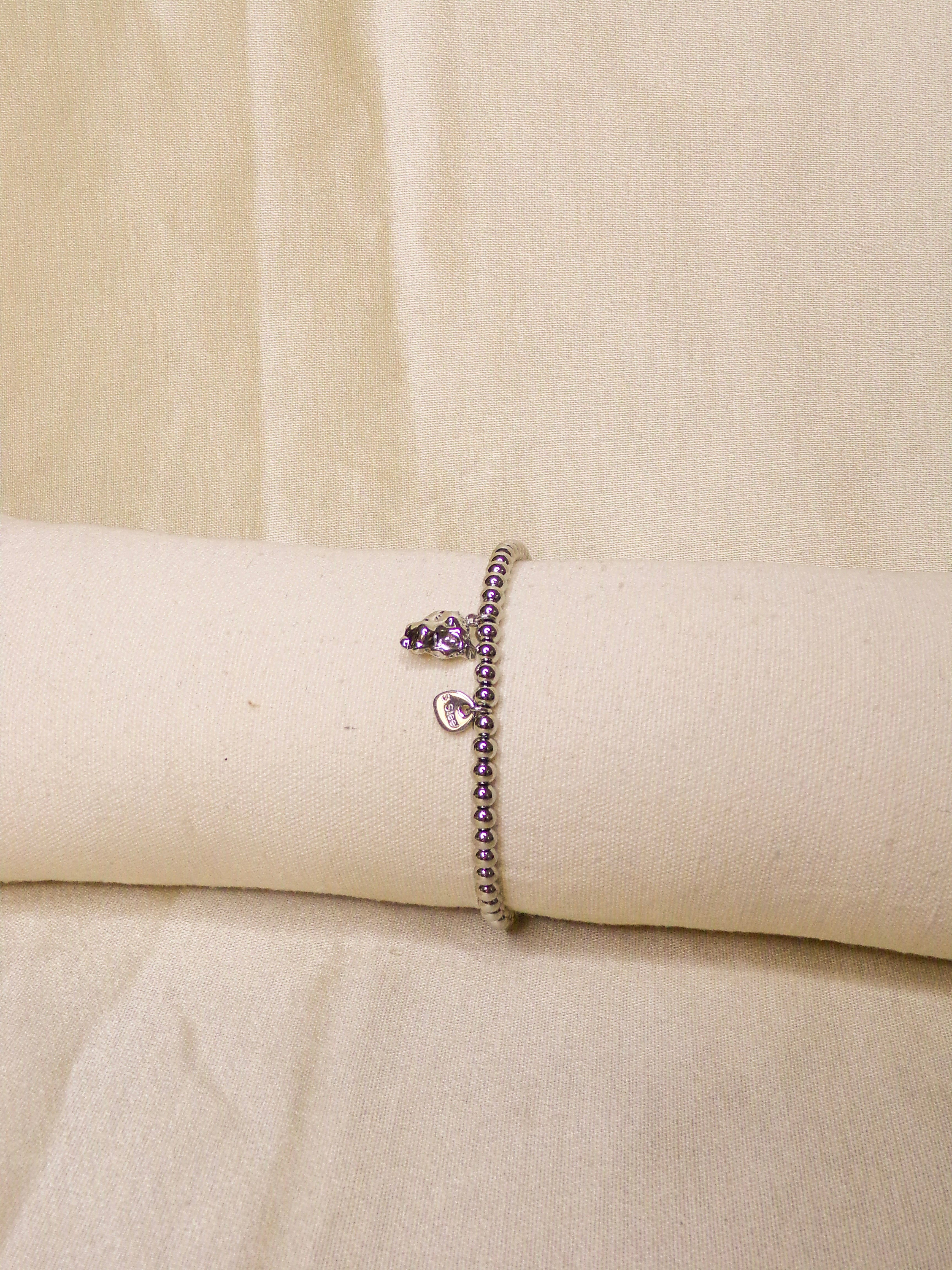 Pulseira prateada tigre