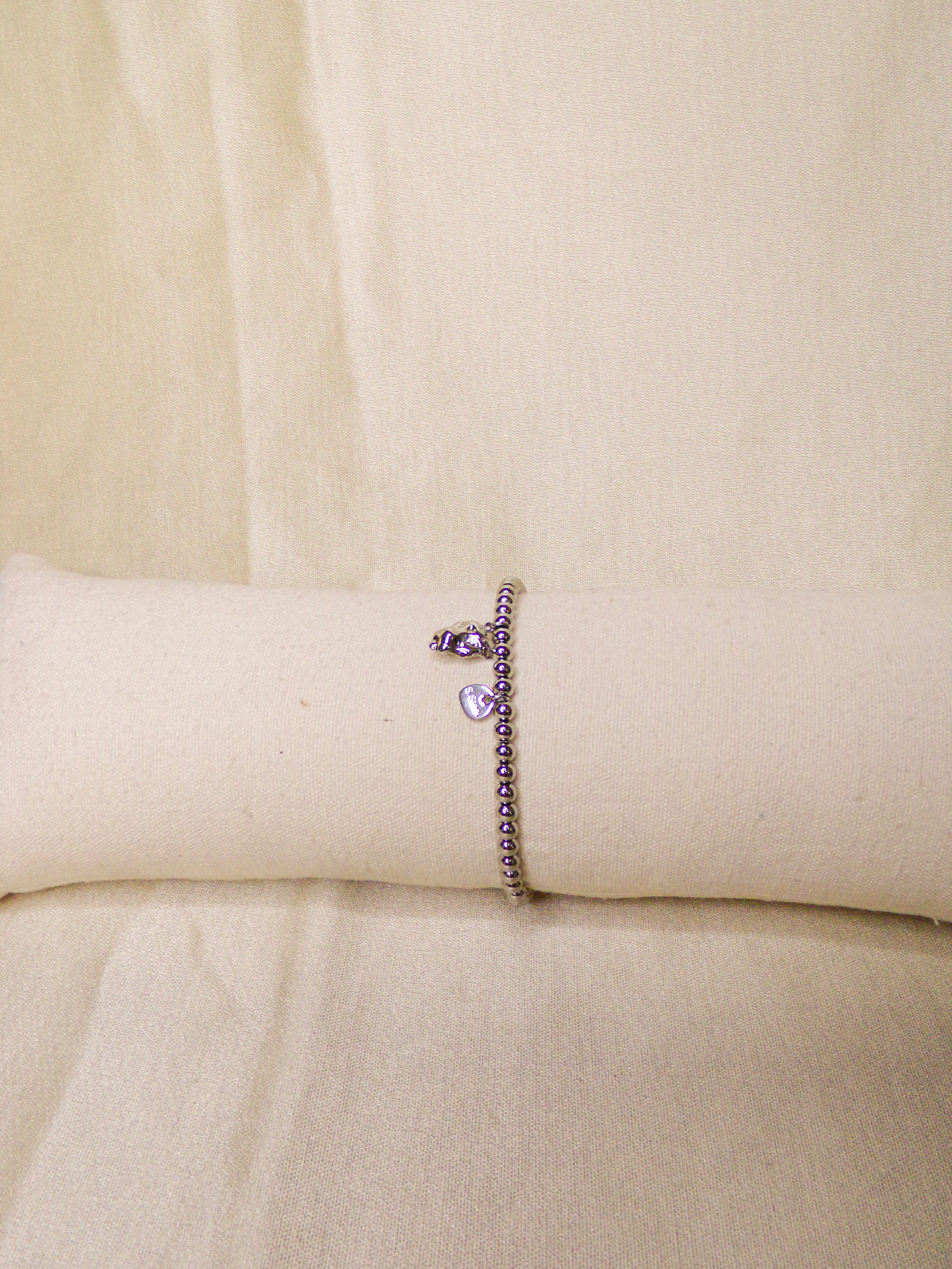 Pulseira prateada tigre