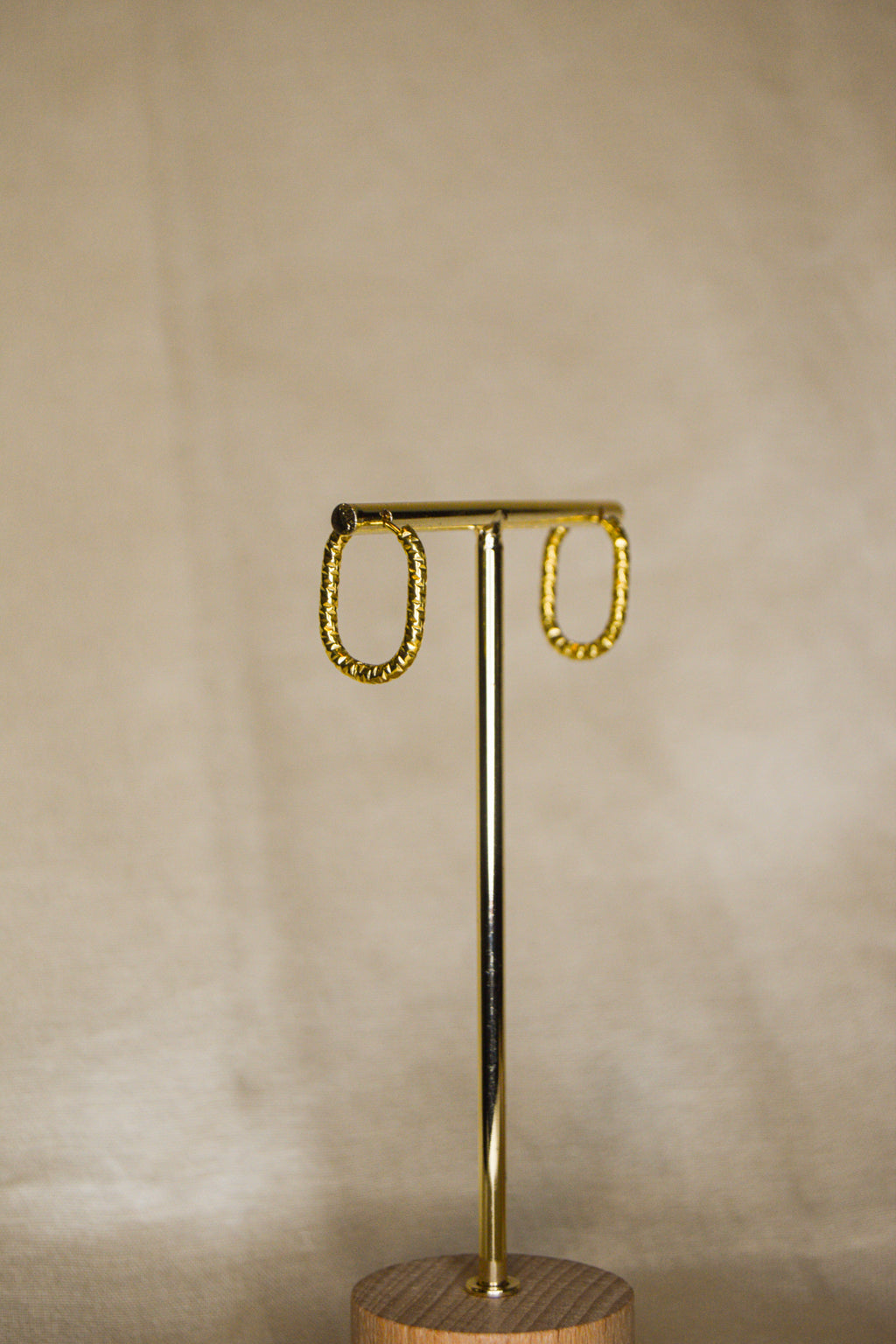 Argolas douradas trabalhadas