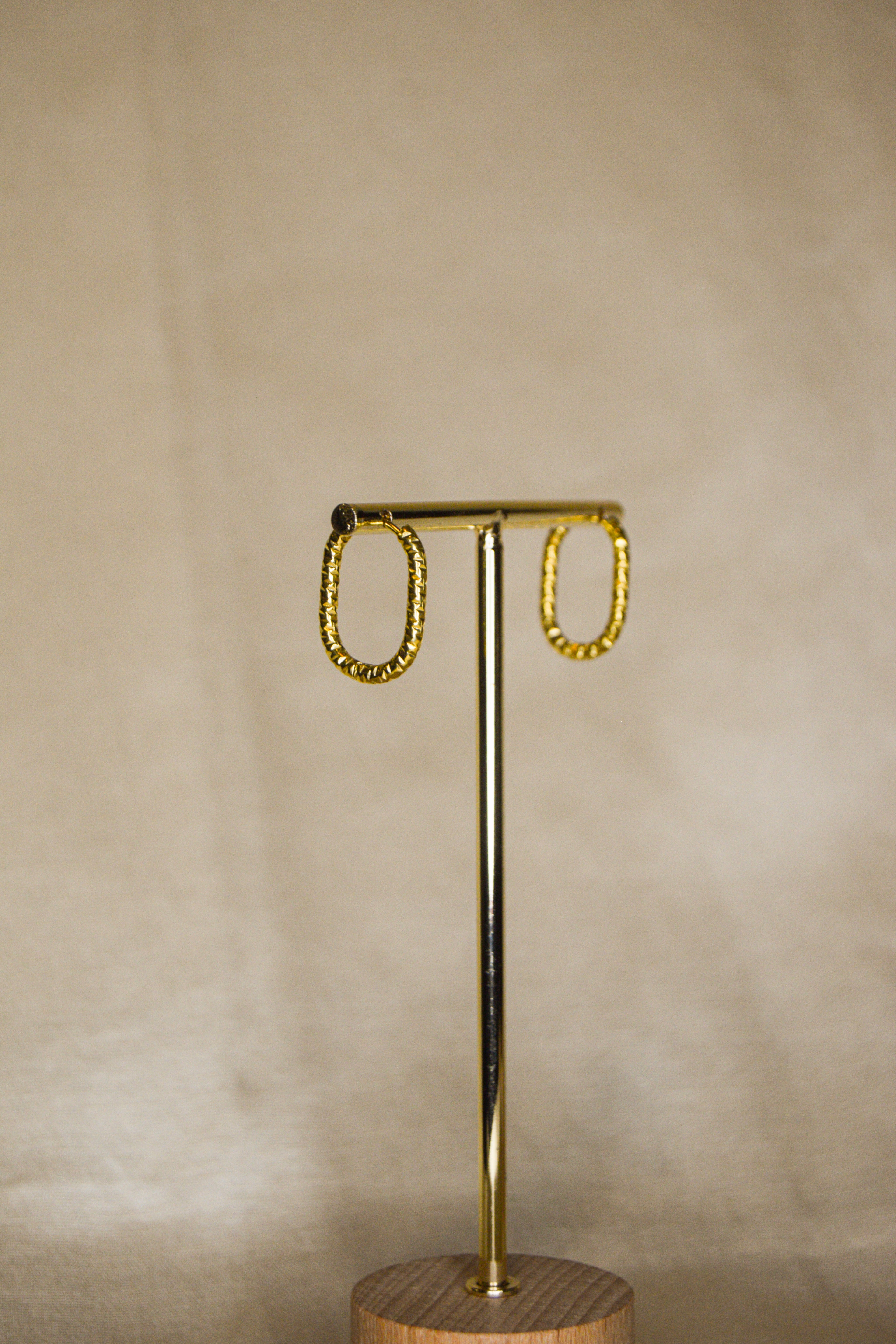 Argolas douradas trabalhadas