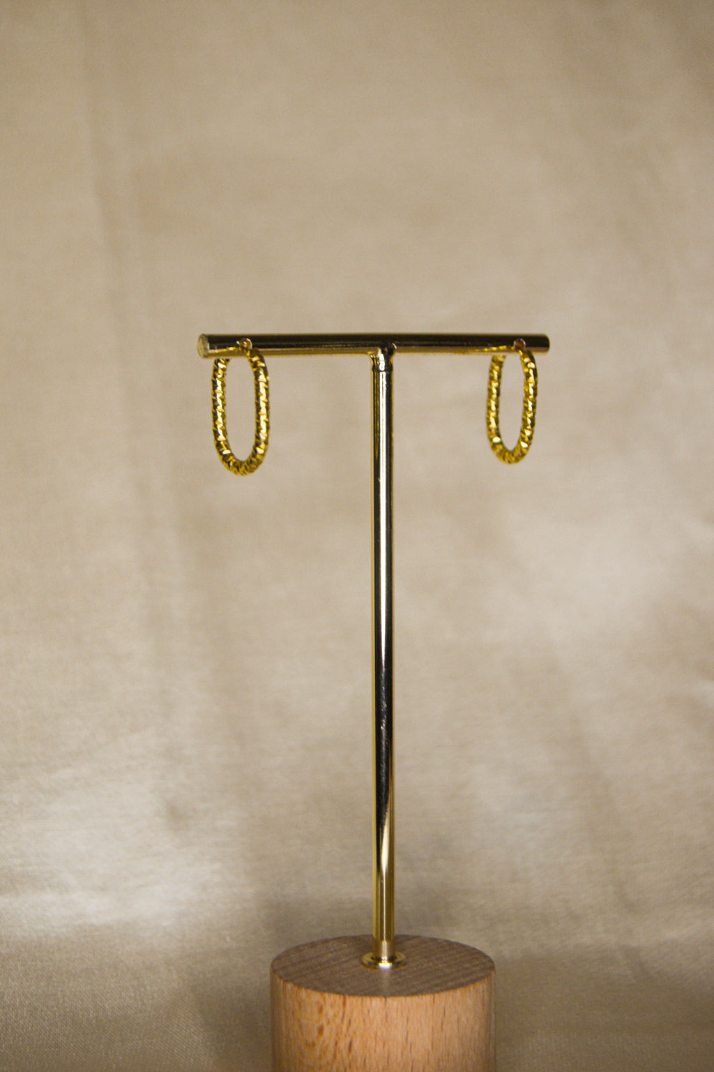 Argolas douradas trabalhadas