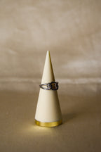 Anel prateado corrente